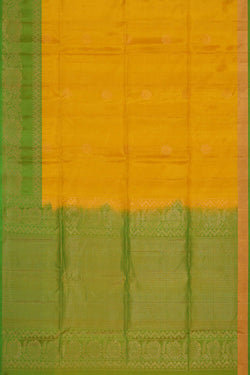 Image of Mustard Yellow Silk Saree
