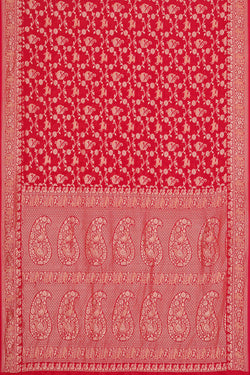 Image of Banarasi Georgette Pinkish Red Saree