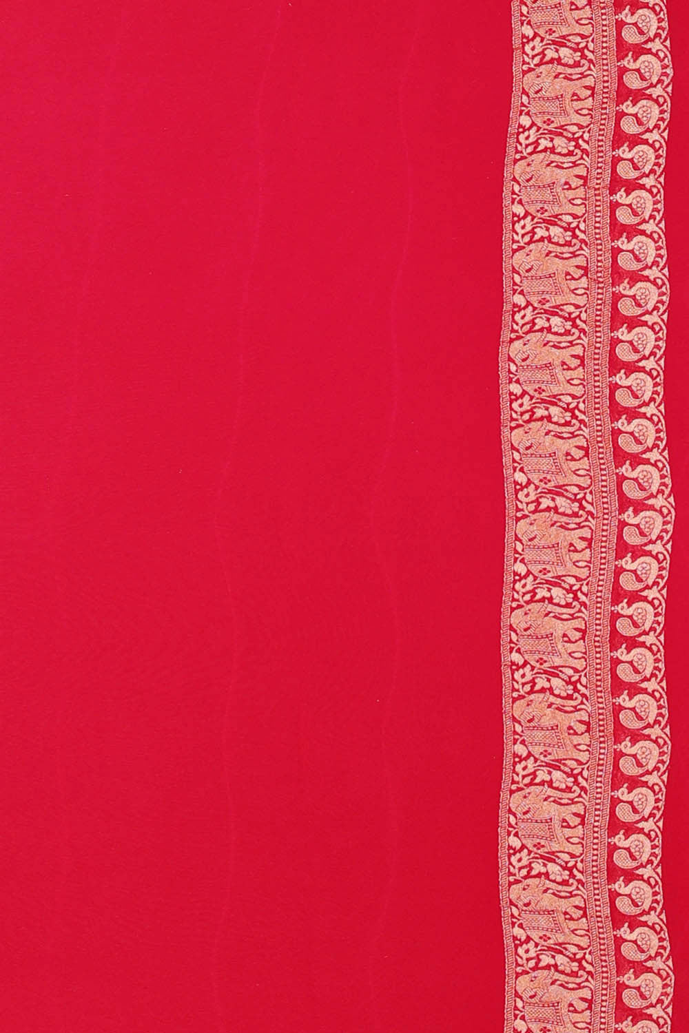 Banarasi Georgette Pinkish Red Saree