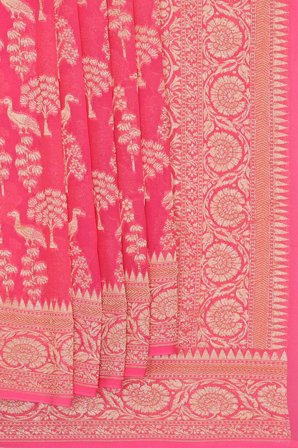 Binny Georgette Pink Saree