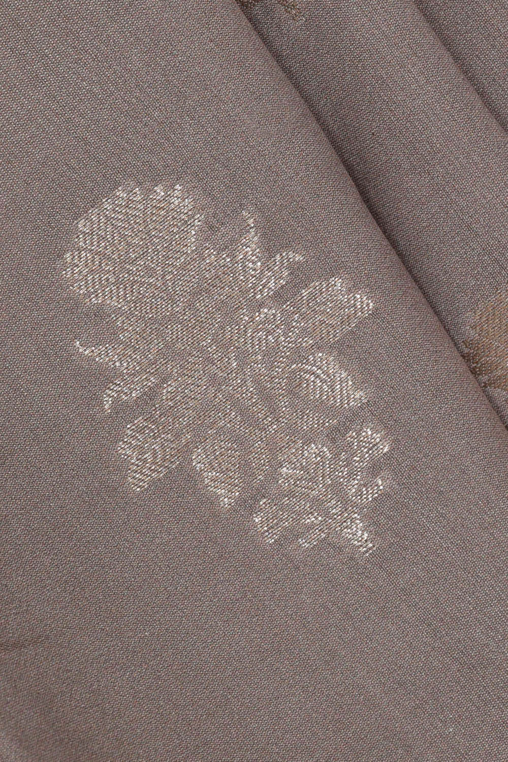 Printed Grey Silk Saree