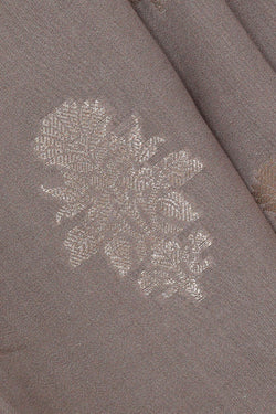 Image of Printed Grey Silk Saree