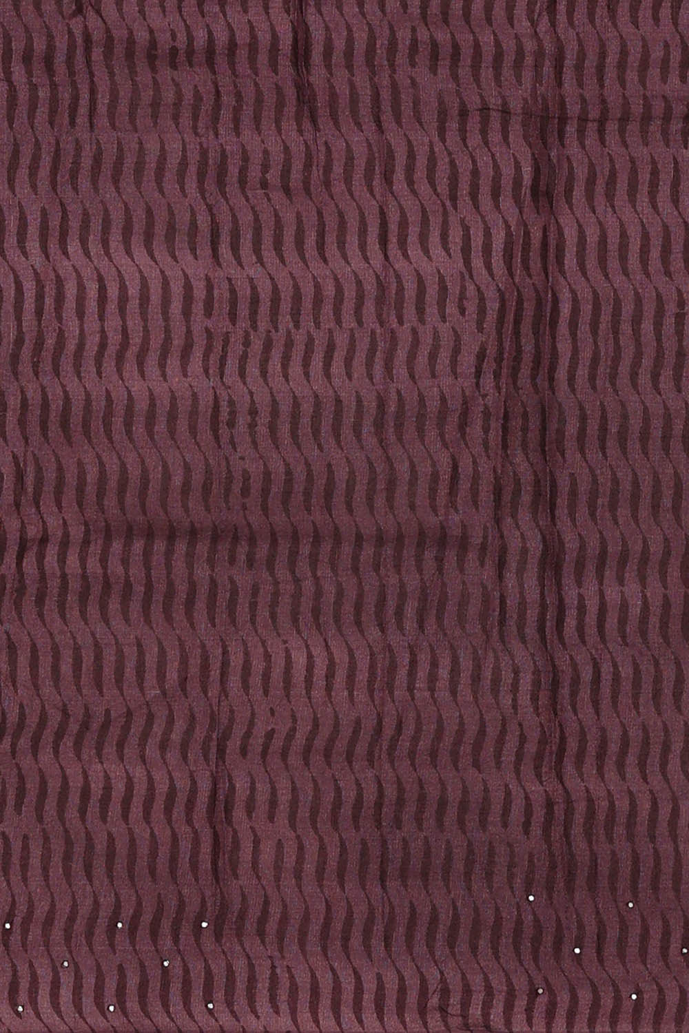 Image of Printed Tussar Deep Wine-Cream Saree