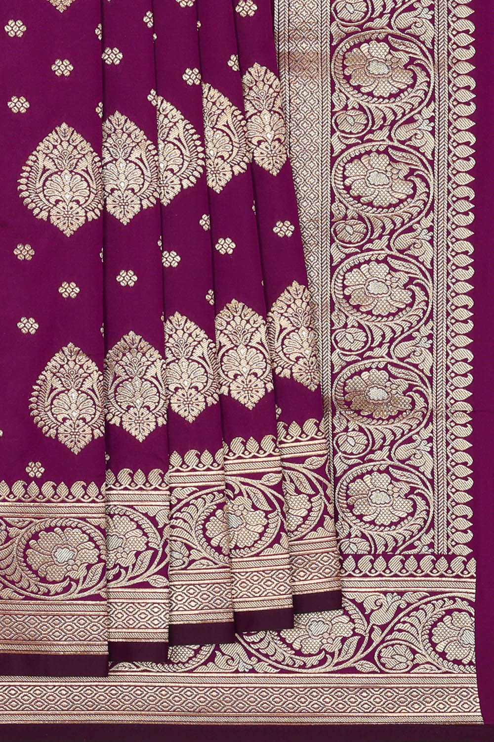 Image of Banarasi Silk Purple Saree