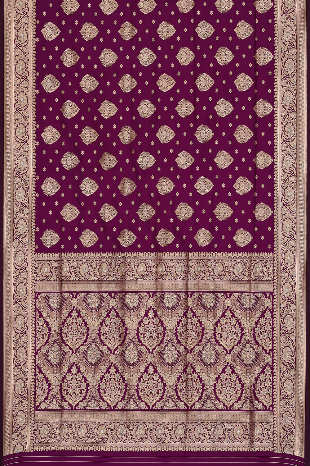 Image of Banarasi Silk Purple Saree