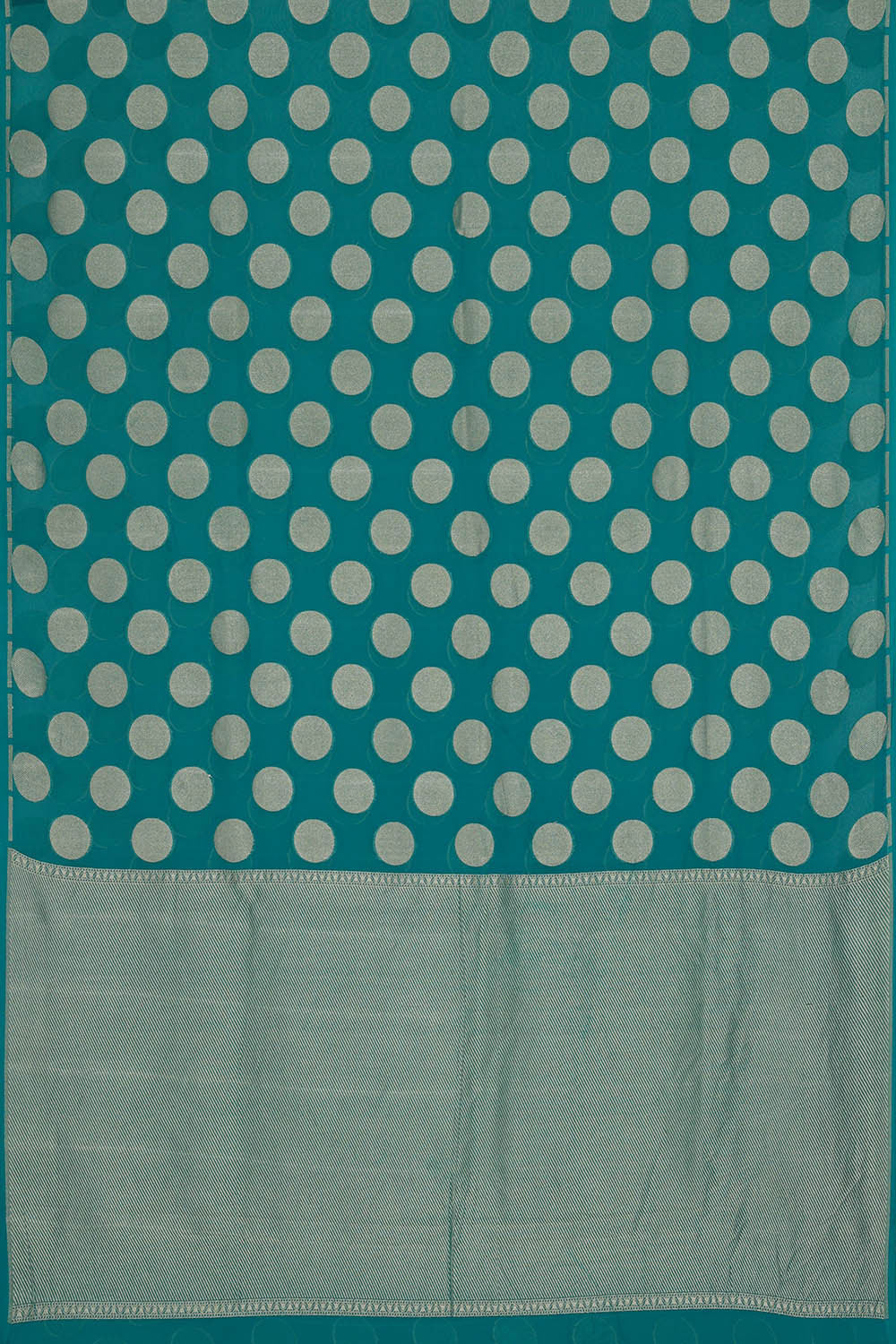 Image of Banarasi Georgette Teal Blue Saree