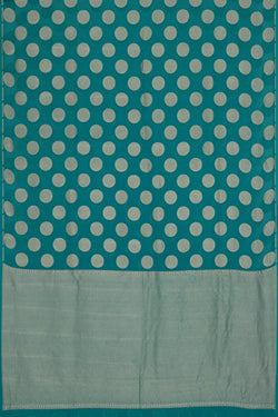 Image of Banarasi Georgette Teal Blue Saree