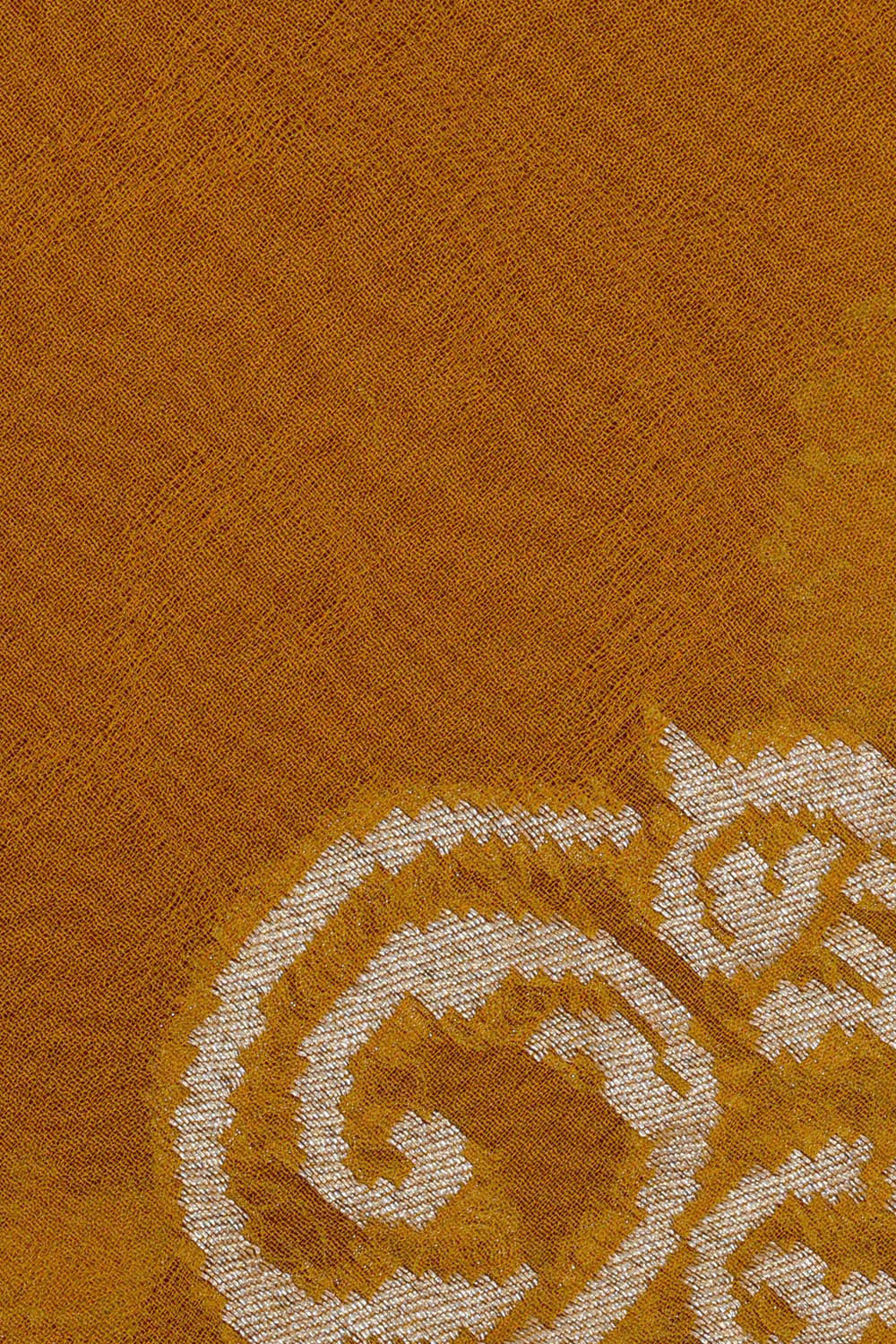 Image of Banarasi Georgette Crepe Mustard Yellow Saree