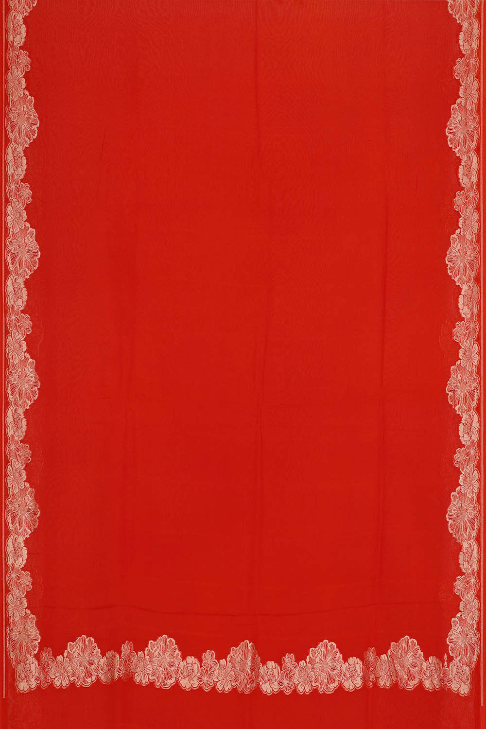Image of Banarasi Georgette Crepe Red Saree