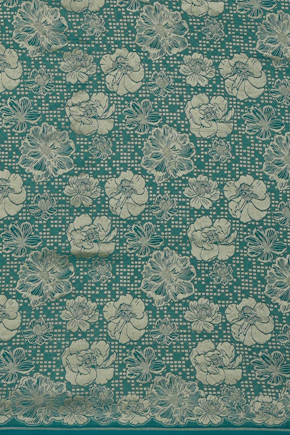 Image of Banarasi Georgette Crepe Teal Blue Saree