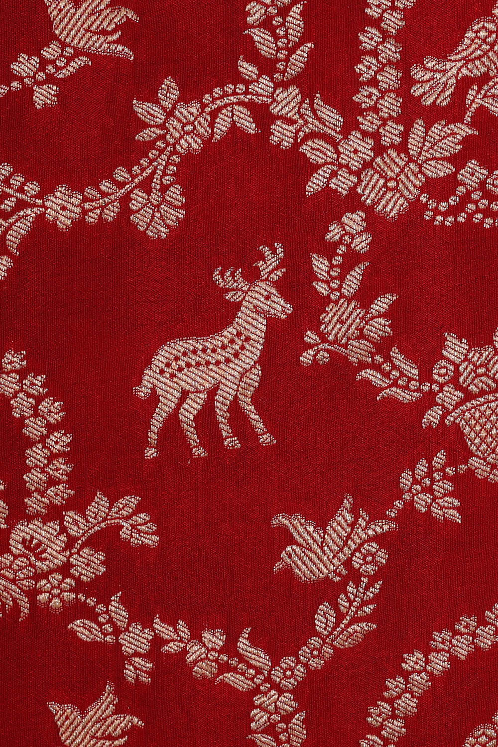 Image of Banarasi Crepe Red Saree