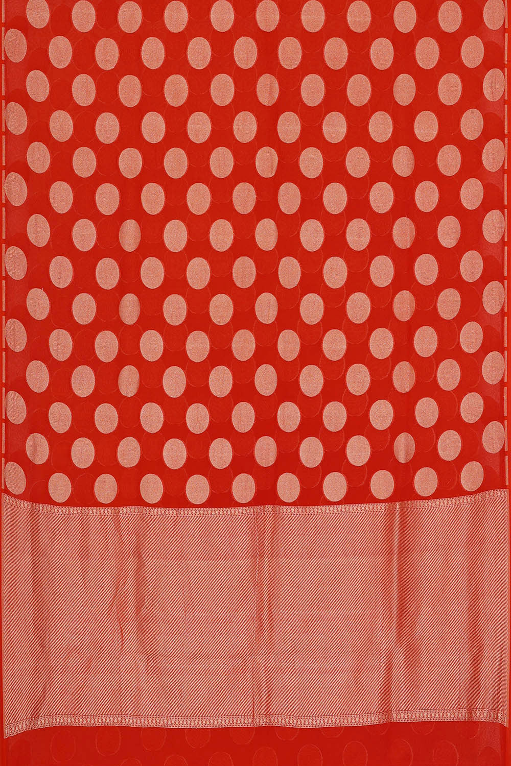 Banarasi Georgette Crepe Dark Orange Saree