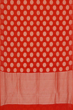 Image of Banarasi Georgette Crepe Dark Orange Saree