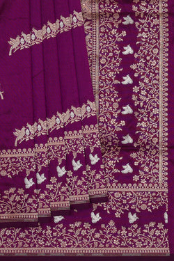 Image of Banarasi Silk Purple Saree