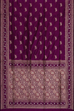 Image of Banarasi Silk Purple Saree