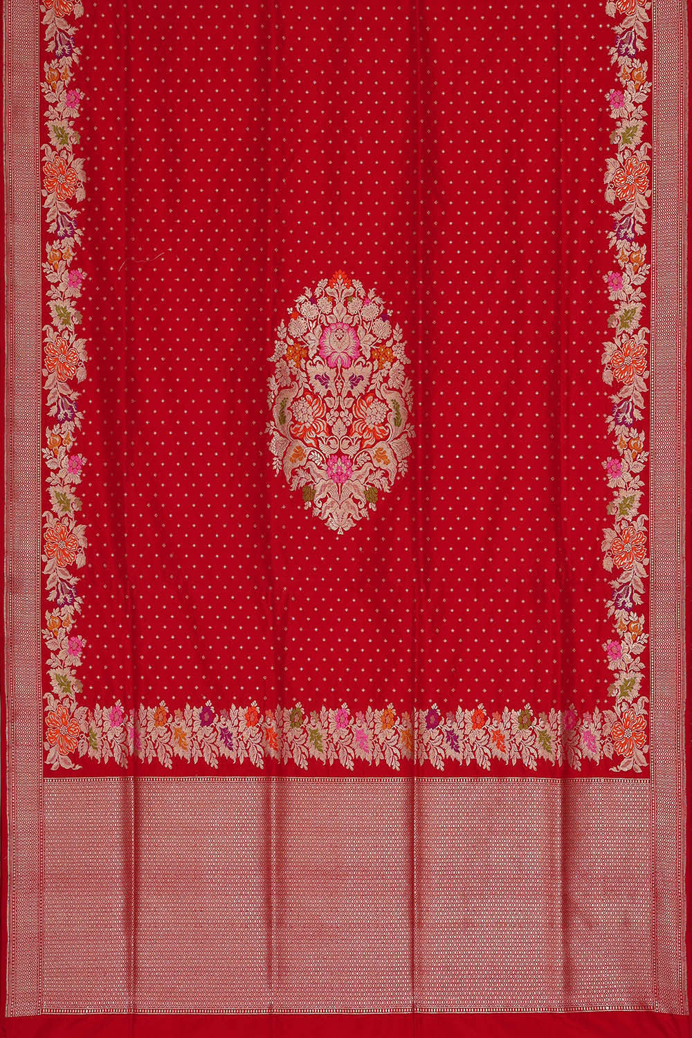 Image of Banarasi Silk Red Saree