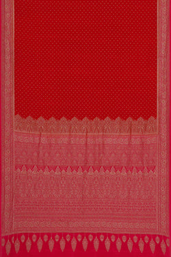 Image of Banarasi Crepe Red Saree
