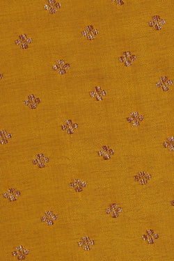 Image of Banarasi Crepe Mustard Yellow Saree