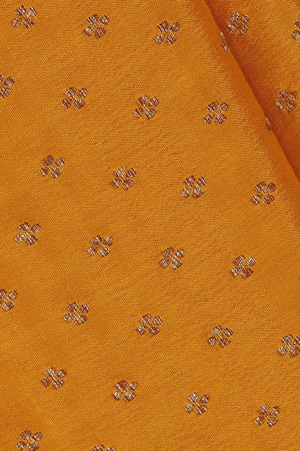 Banarasi Crepe Mustard Yellow Saree