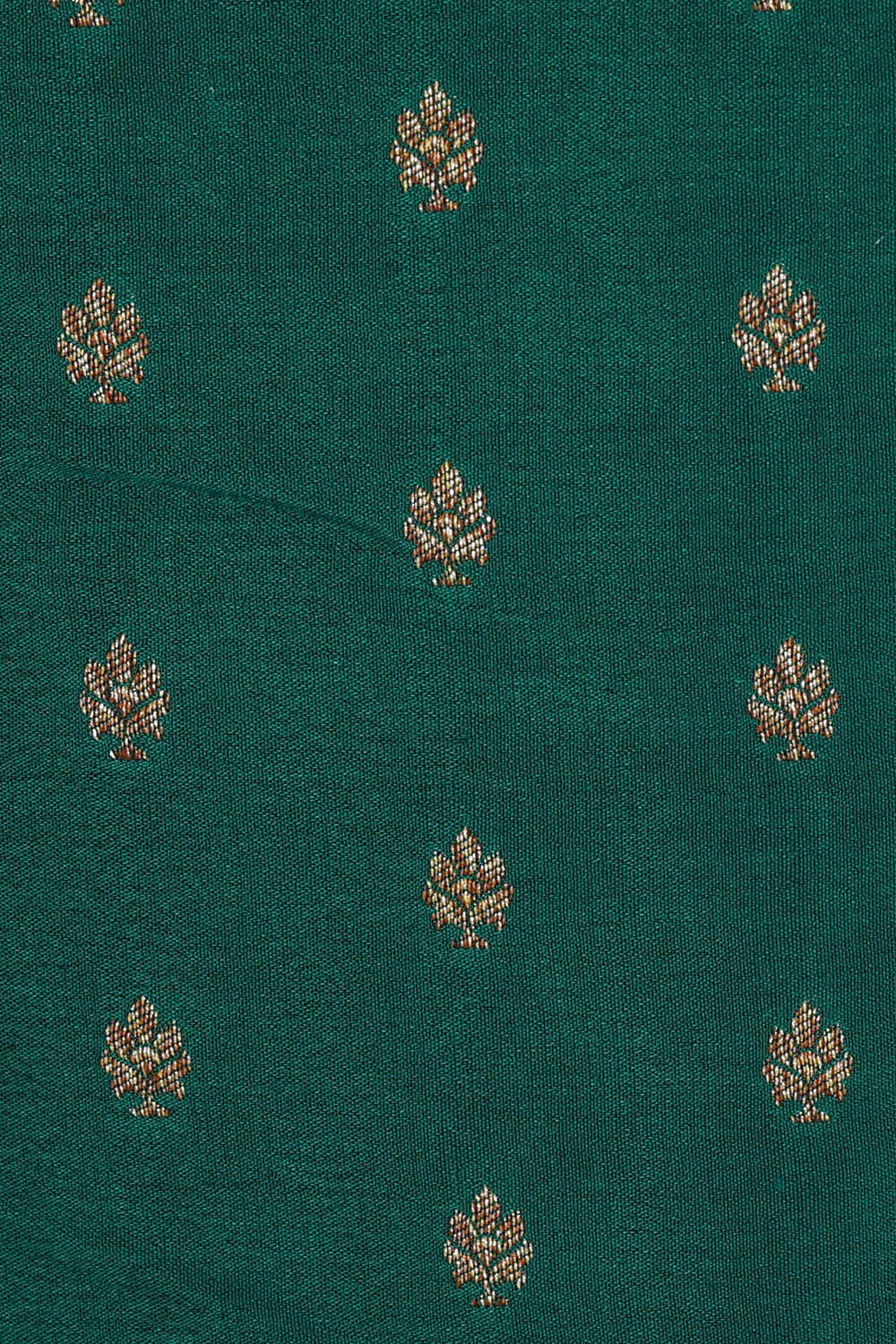 Banarasi Crepe Peacock Green Saree