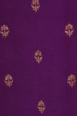 Image of Banarasi Crepe Purple Saree