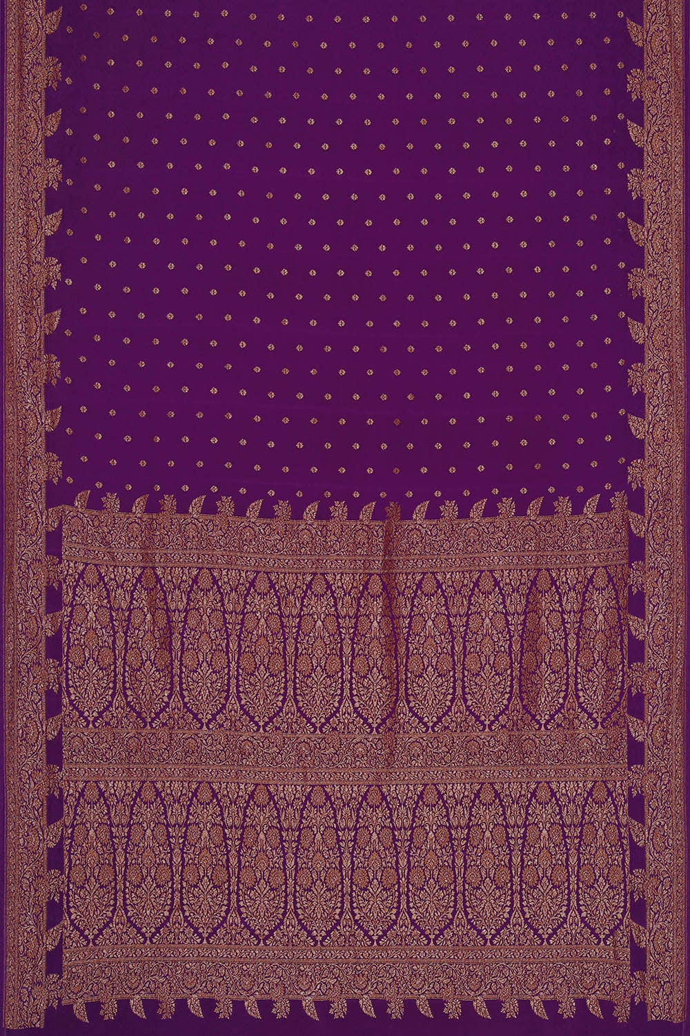 Banarasi Crepe Purple Saree