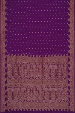 Image of Banarasi Crepe Purple Saree
