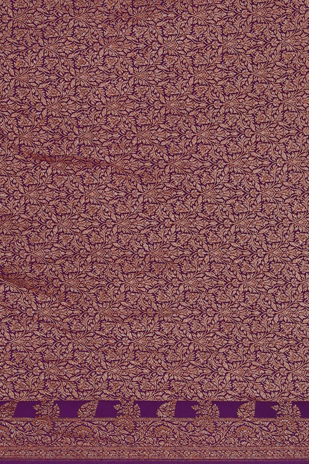 Banarasi Crepe Purple Saree