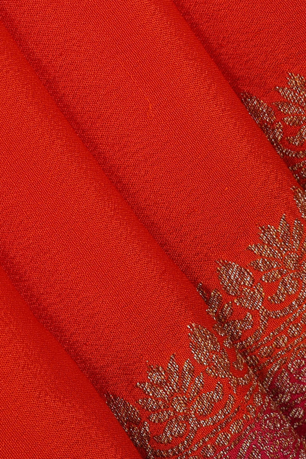 Banarasi Crepe Orange Saree