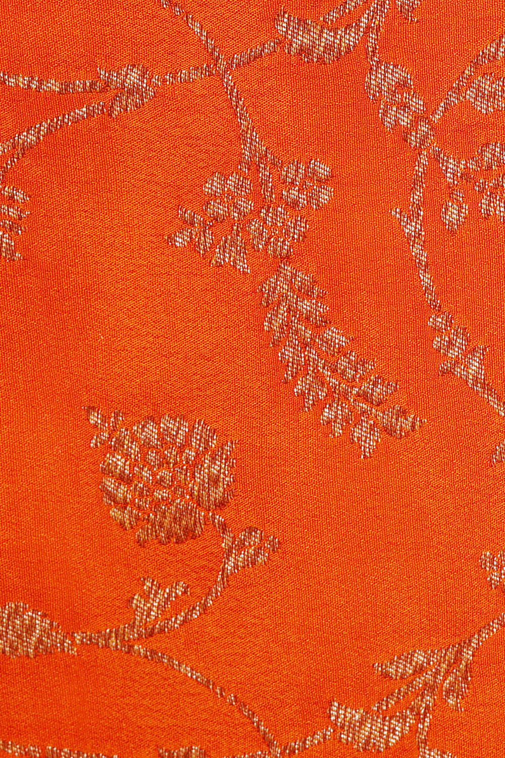 Banarasi Crepe Orange Saree