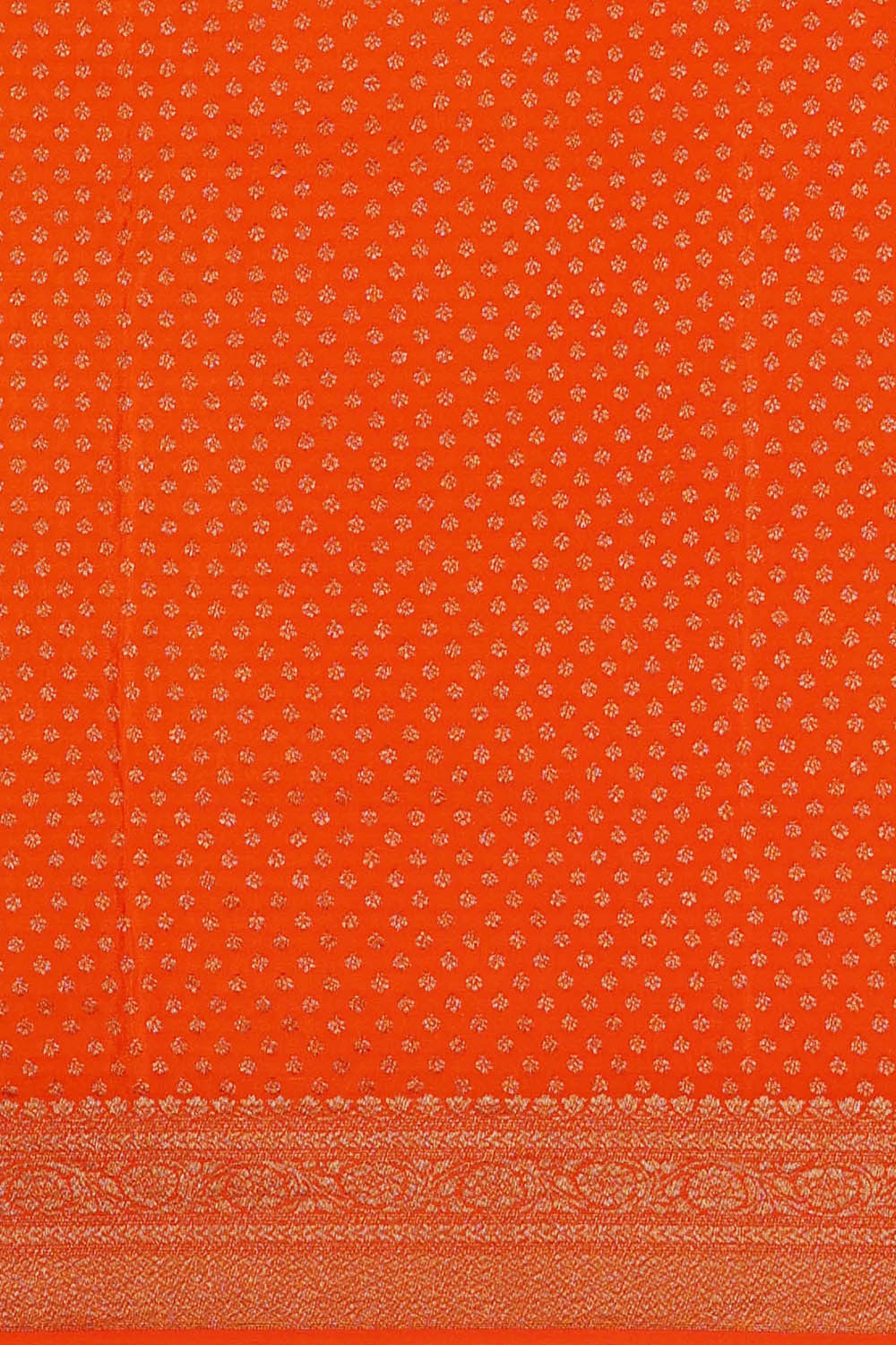 Banarasi Crepe Orange Saree