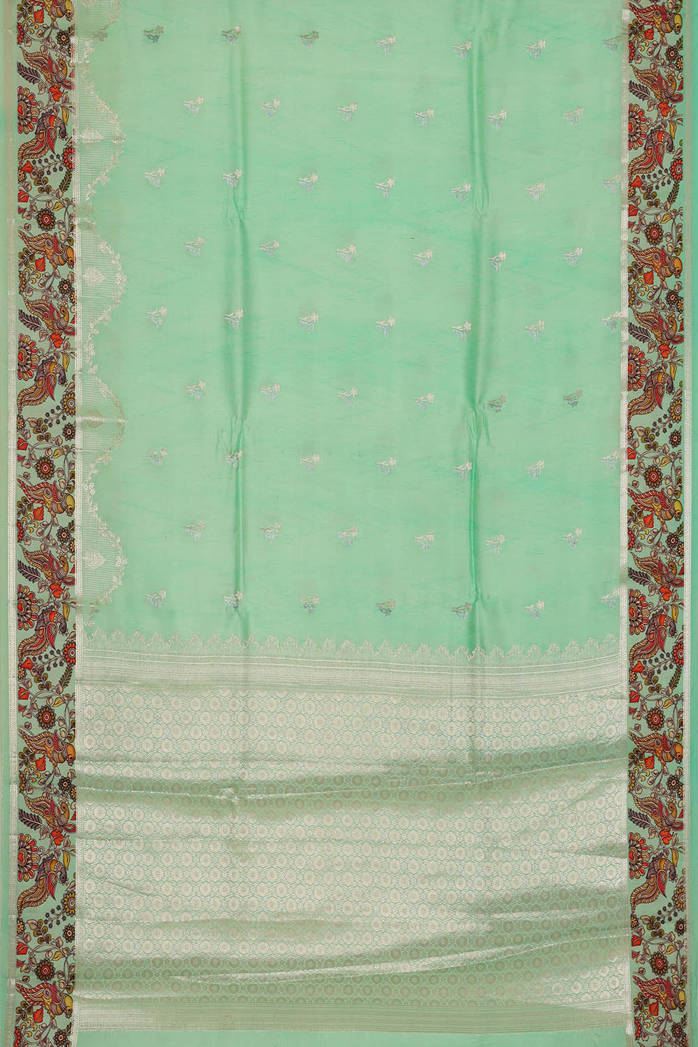 Image of Banarasi Silk Lux Green Saree