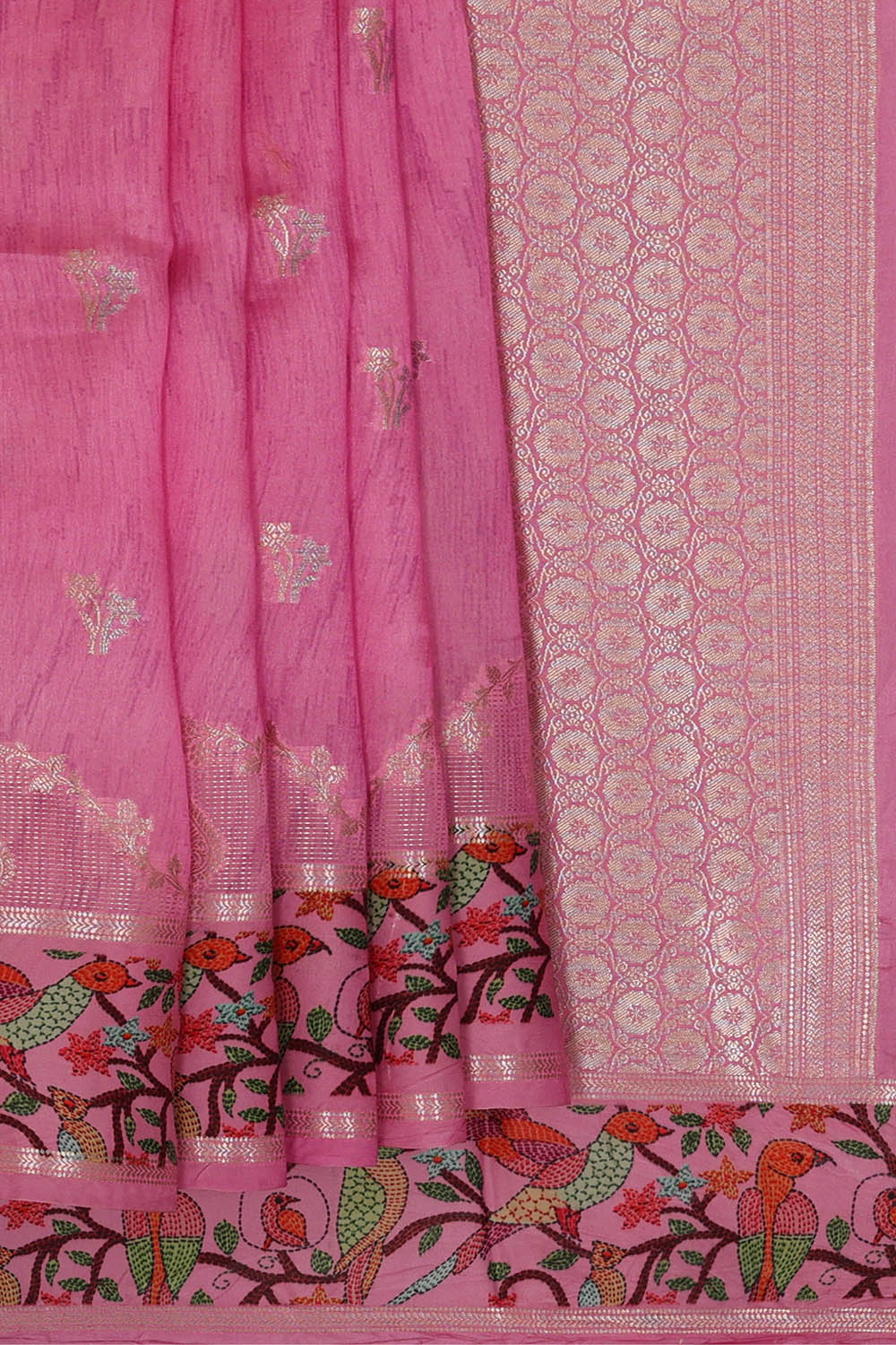 Image of Banarasi Silk Pink Saree