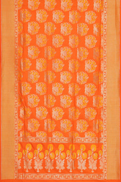 Image of Banarasi Silk Orange Saree