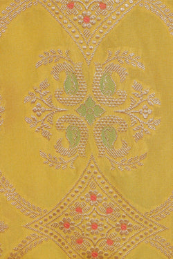 Image of Banarasi Silk Yellow Saree