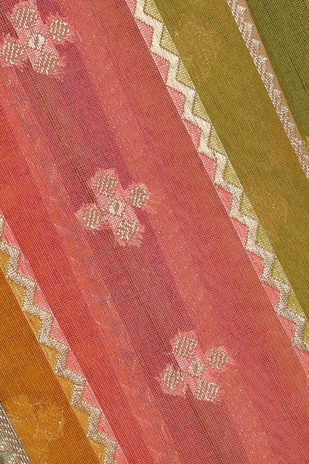 Image of Banarasi Kora Multicolour Saree