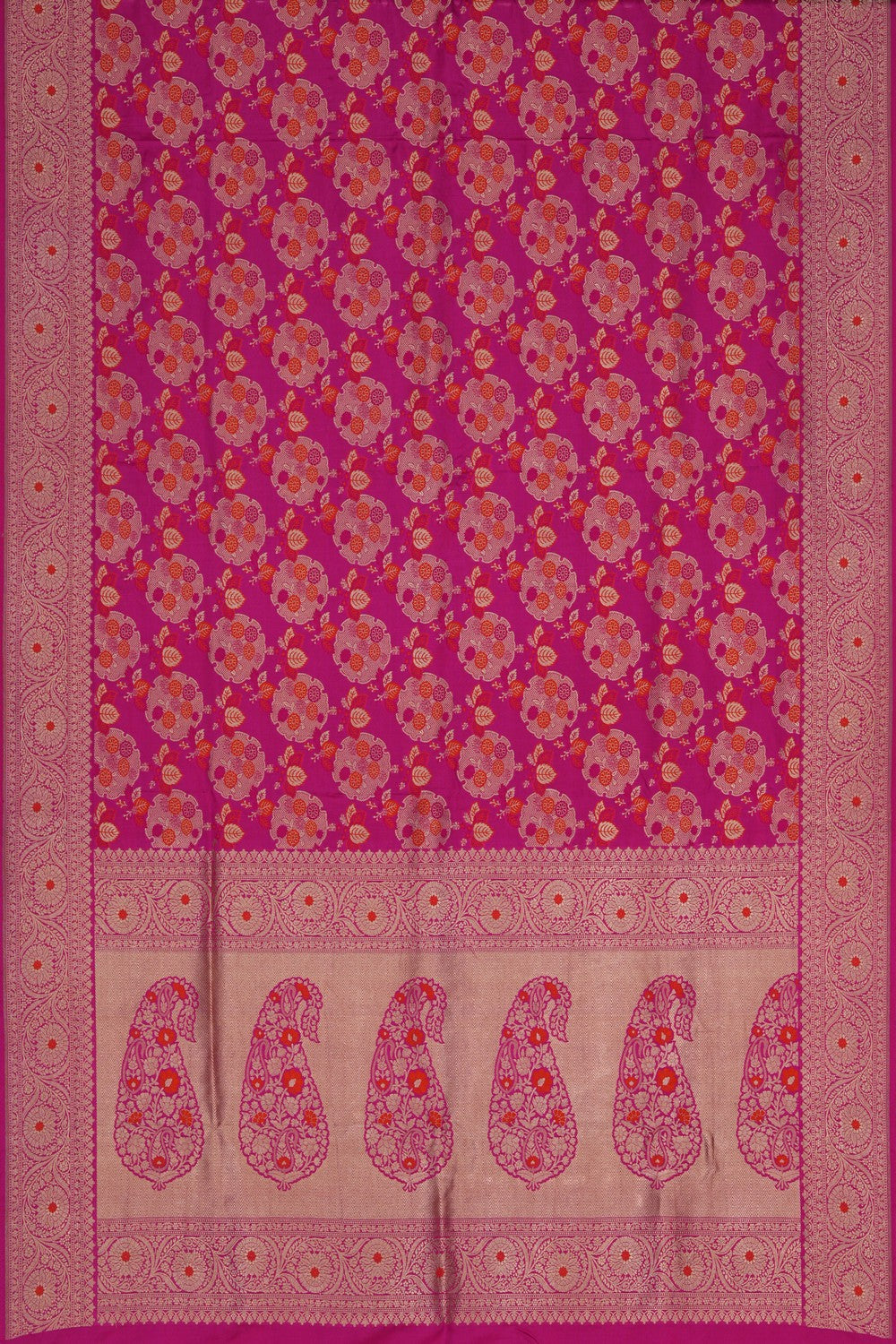 Banarasi Brocade Silk Pink Saree