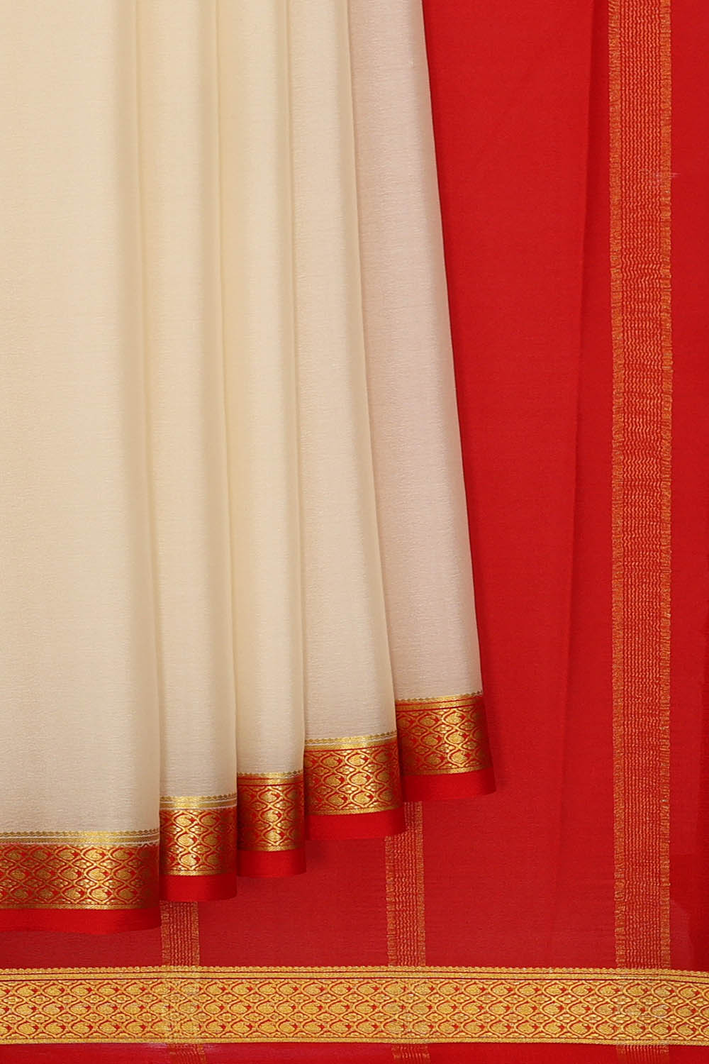 Image of Binny Crepe Cream Saree