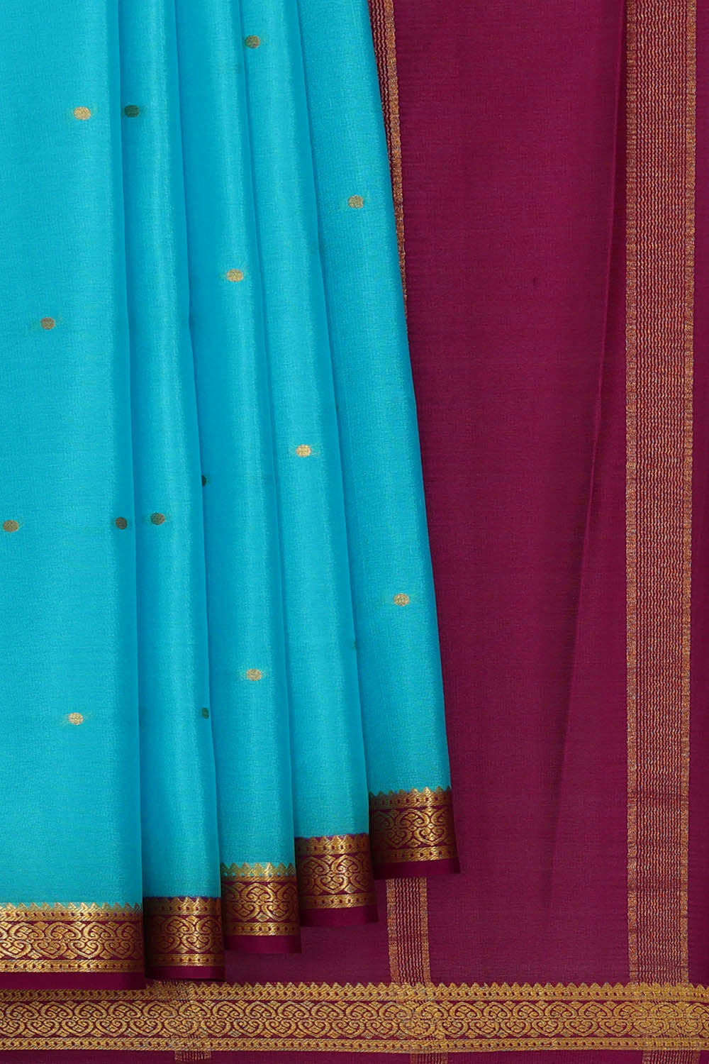 Binny Crepe Sky Blue Saree
