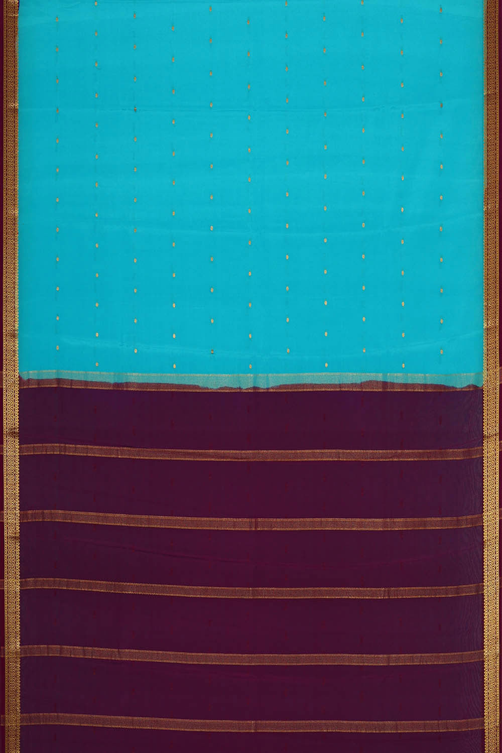Binny Crepe Sky Blue Saree