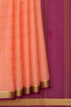 Image of Binny Crepe Peach Saree