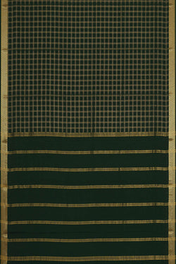 Image of Binny Crepe Bottle Green Saree