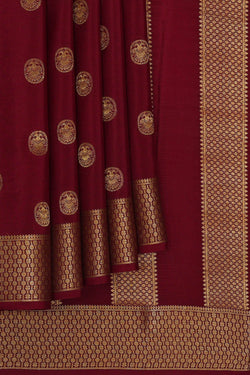 Image of Binny Silk Dark Red Saree