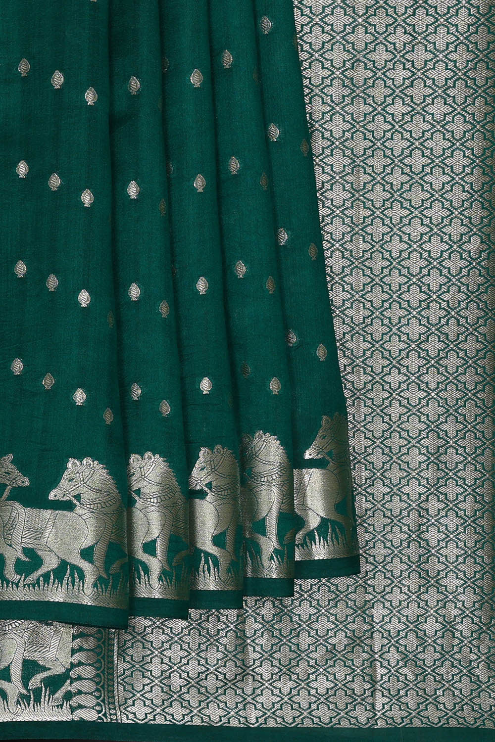 Peacock Green Silk Saree