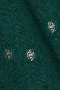 Image of Peacock Green Silk Saree