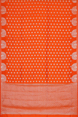 Image of Orange Silk Saree