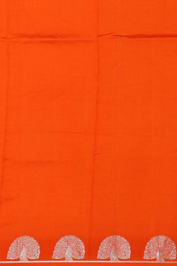 Image of Orange Silk Saree