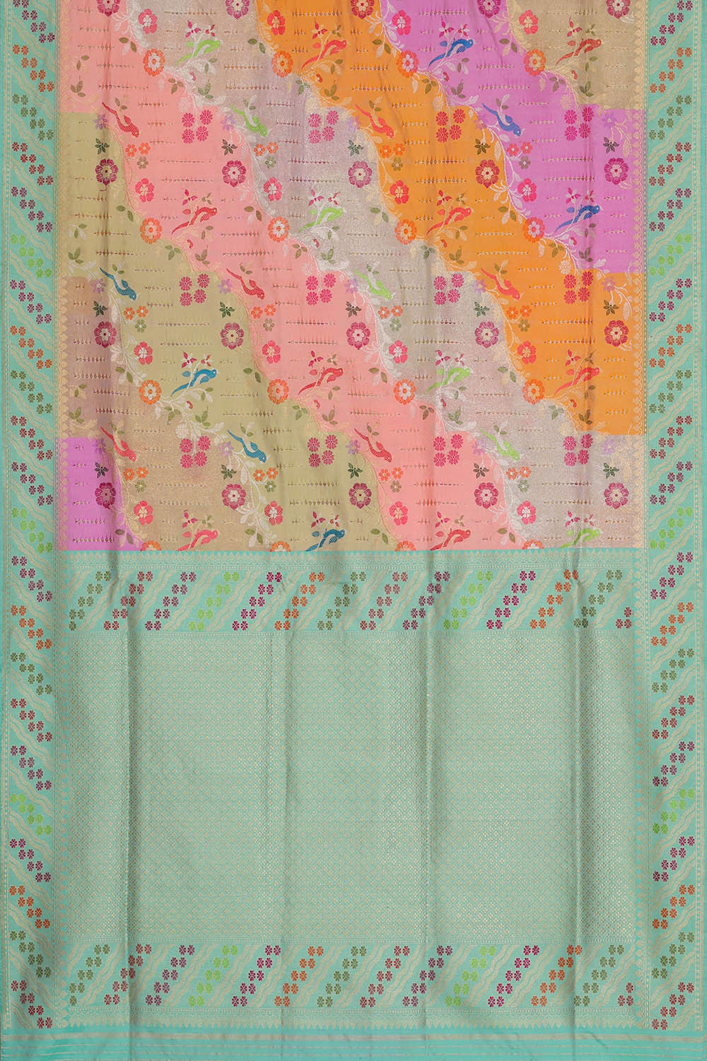 Image of Banarasi Silk Multicolour Saree