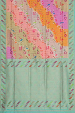 Image of Banarasi Silk Multicolour Saree