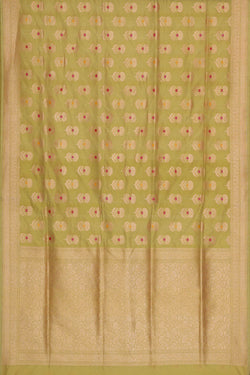 Image of Banarasi Silk Pista Green Saree